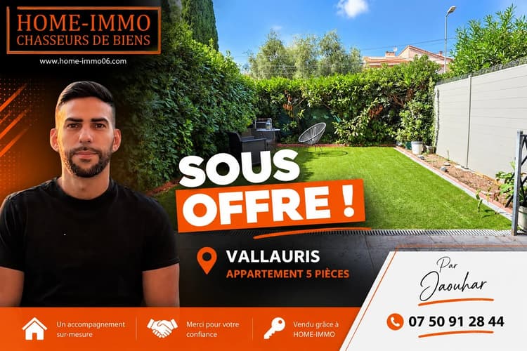 5 pièces en rez de jardin avec garage, Vallauris