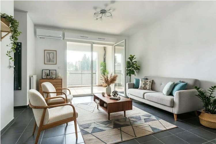 Appartement T3 avec grand espace de vie et loggia