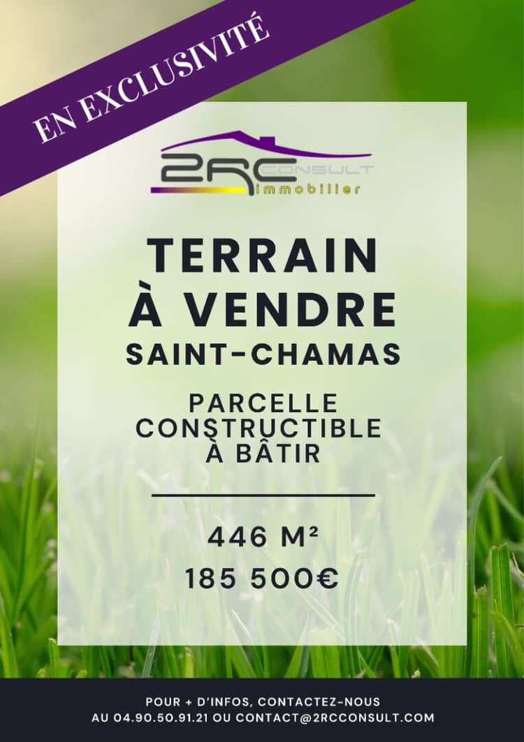 Terrain à bâtir Saint Chamas 446 m2