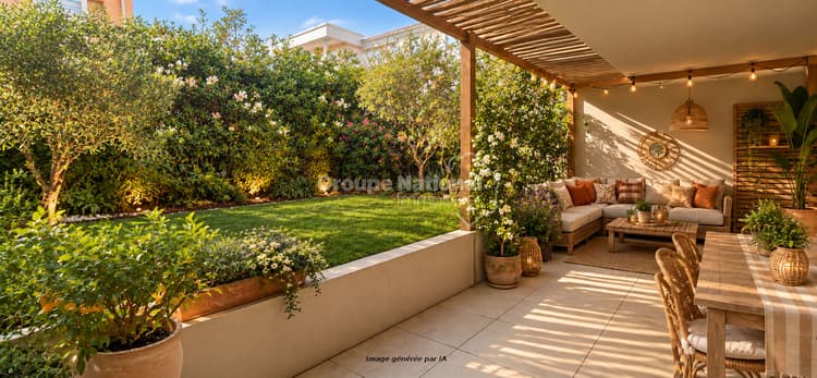 Appartement Pegomas 3 pièce(s) 63 m2 en RDJ avec garage