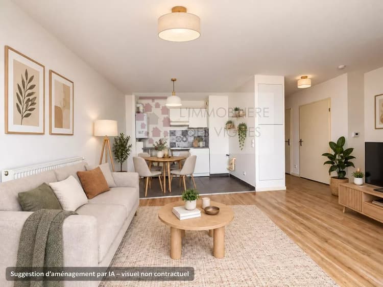 Bruges – T2 de 42 m² avec terrasse de 11 m² et parking en sous-sol