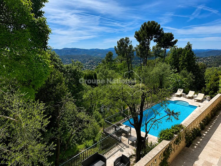 Cabris, Bastide provençale 220 m² Vue mer & lac de St-Cassien, grand terrain, aucun travaux