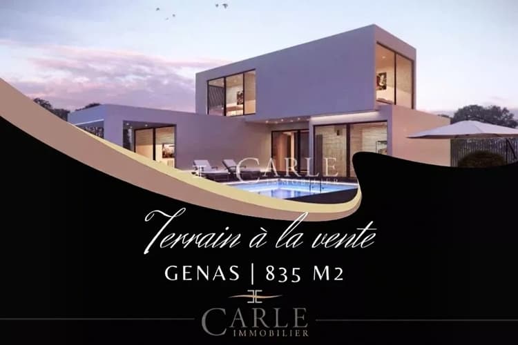 Terrain à bâtir de 835 m² constructible et 1 059 m² de jardin à