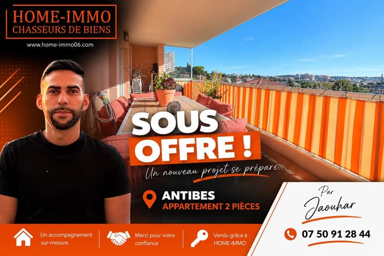 Antibes - Rare : Superbe 2 pièces avec grande terrasse au calme