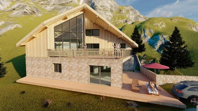 Villard bas à Allos - Vente terrain constructible de 800 m²