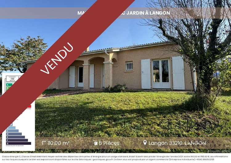 MAISON 110M2 AVEC JARDIN À LANGON