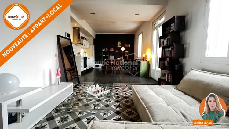 Maison 2 chambres et un garage/local de 90m²