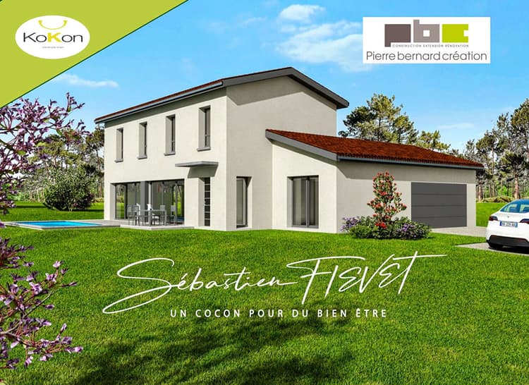 Maison contemporaine de 155m2 sur un beau terrain plat et au calme de 899m2