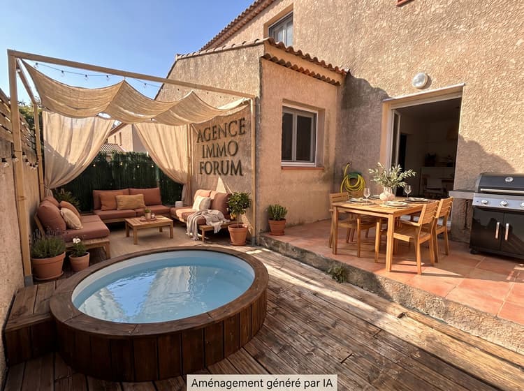 A VENDRE - MAISON DE TYPE 3 AVEC JARDIN ET 2 PARKINGS PRIVES- ENSUES-LA-REDONNE