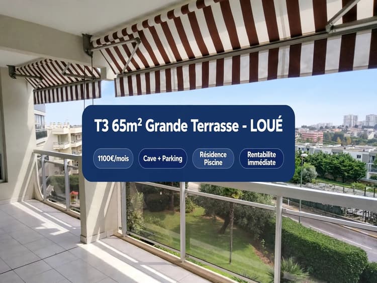 T3 Grande Terrasse - Cave et Parking - Loué