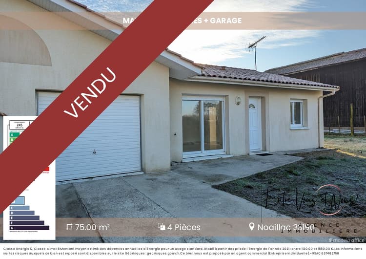 MAISON 2 CHAMBRES + GARAGE