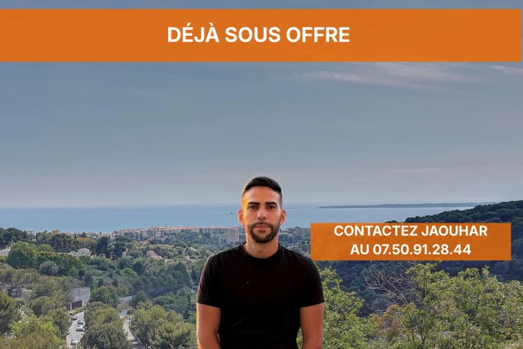 Antibes – Bel appartement 3/4 pièces vue mer avec parking et cav
