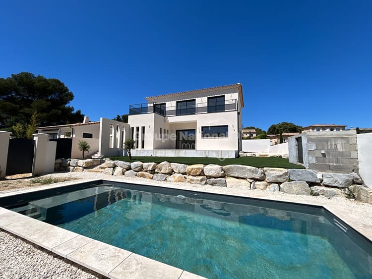 Maison d'architecte contemporaine 4 chambres avec piscine et vues Mont Ventoux - Vaison La Romaine