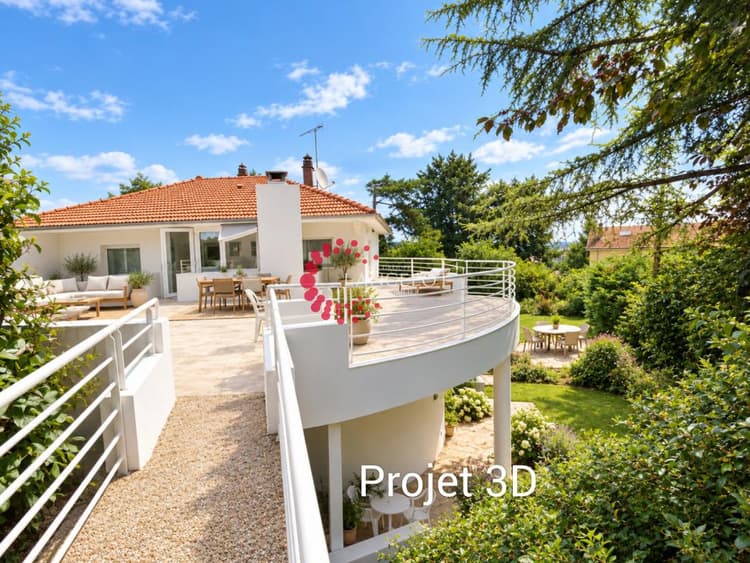 Maison 8 P de 220 m2 avec terrasse et jardin arboré de 1195