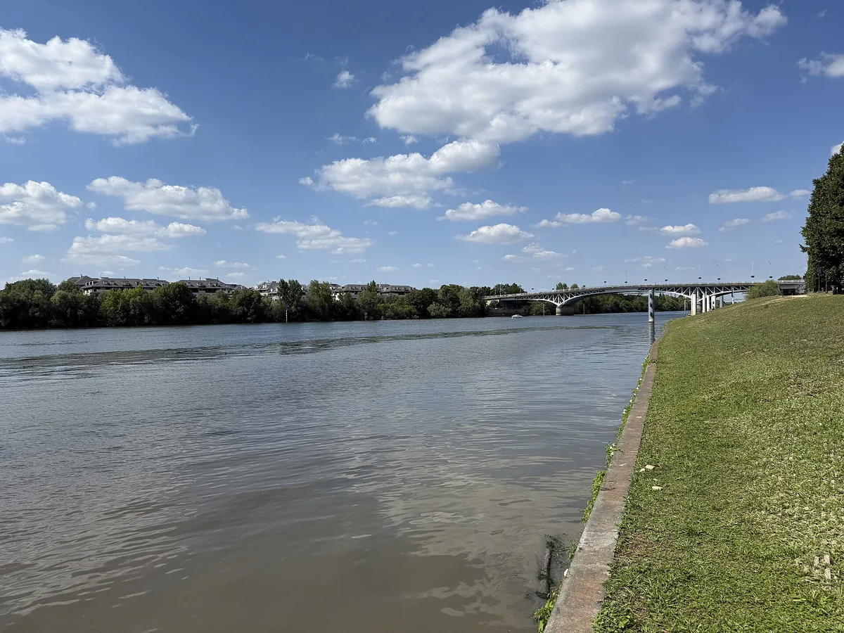 La Seine à Poissy, berges enherbées et pont routier : un atout du cadre de vie pour l'achat immobilier